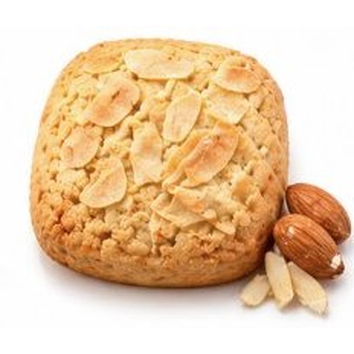 Almond cookie topped with sliced almonds