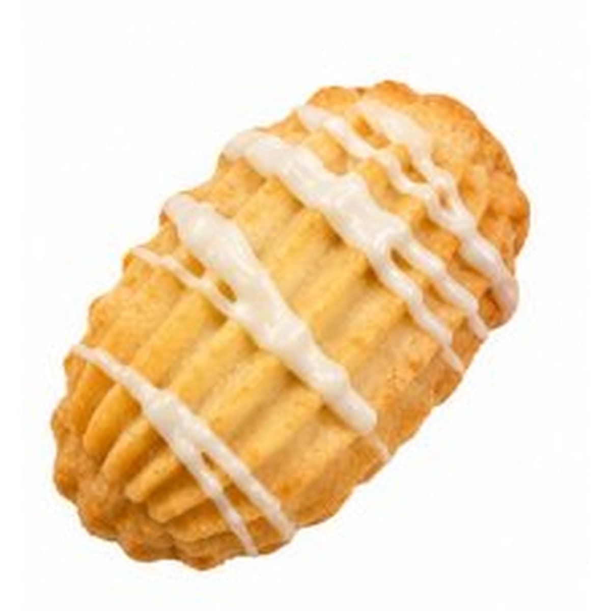 Plain butter cookie with white chocolate drizzle